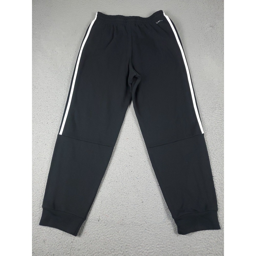 Adidas Mens Climalite Track Pants Black White Stripe Joggers Size Medium - Picture 5 of 7
